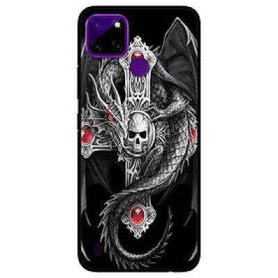 Ốp lưng dành cho Realme C21Y - C25Y mẫu Ngọc Đỏ Và Rồng