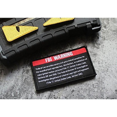 Patch_ miếng dán velcro vải cảnh báo của FBI_chiến thuật