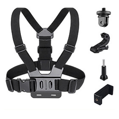 Bộ dây đeo ngực 5 chi tiết cho máy quay hành động, smartphone 077, hàng chính hãng