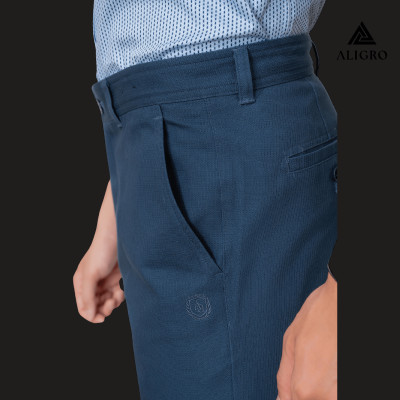 Quần kaki nam ALIGRO chất liệu kaki mềm mịn cao cấp dáng slimfit màu xanh đen ALGK063