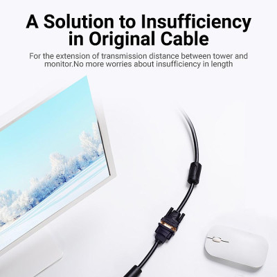 Cáp mở rộng VGA Female to Female 1080P dài 1m cho Máy chiếu PC Màn hình TV