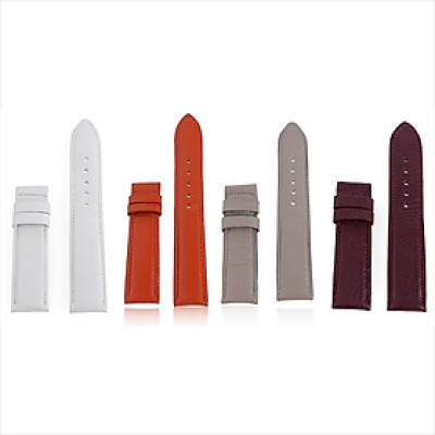 HJ8133-34-35-36 - Dây đồng hồ Huy Hoàng da bò size 22, 24, 26 màu trắng, cam, kem, tím nhạt