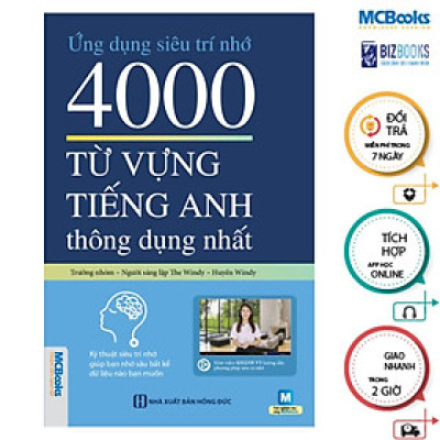 Sách - Ứng Dụng Siêu Trí Nhớ 4000 Từ Vựng Tiếng Anh Thông Dụng Nhất - MCBooks