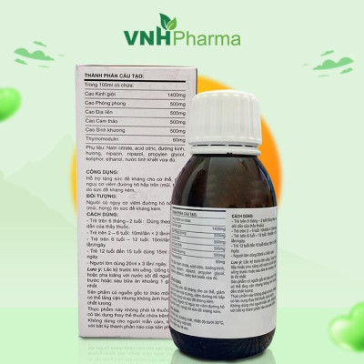 Combo 5 chai Siro Thảo Mộc SV Cao Kinh Giới - Hỗ Trợ Giảm Ho, Tăng Sức Đề Kháng, Giảm Viêm Mũi Dị Ứng, Viêm Đường Hô Hấp 100ml