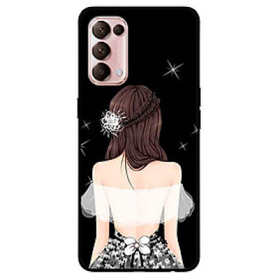 Ốp lưng dành cho Oppo Reno 5 mẫu Cô Gái Áo Trắng