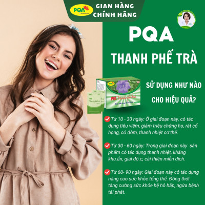 Thanh Phế Trà PQA Hỗ Trợ Giảm Ho, Đờm Và Đau Rát Họng Dùng Cho Người Bị Ho Do Thay Đổi Thời Tiết Hộp 25 Gói