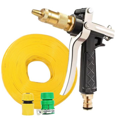 Rửa xe tưới cây Bộ dây và vòi xịt tăng áp lực nước 300% loại 25m cút nhựa,nối nhựa 206236