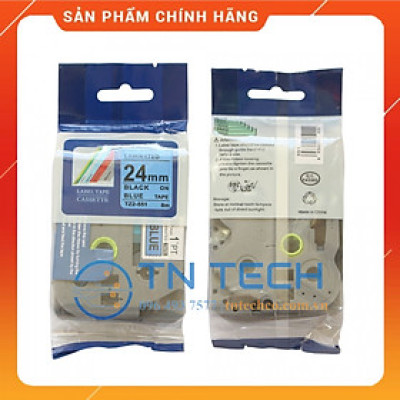 Nhãn In Tz2-551 - Đen nền dương 24mm x 8m - Dùng cho máy in BROTHER - AIMO - PUTY [Hàng Nhập Khẩu]