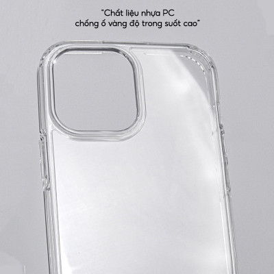 Ốp lưng giảm sốc chống va đập chống ố vàng cho iPhone 14 Pro Max / 14 Pro / 14 Plus / iP 14 hiệu X-level ICE Crystal trang bị đệm khí ẩn bốn góc, Mặt lưng PC chống ố vàng - Hàng nhập khẩu