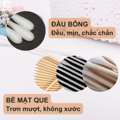 [Lố 12 hộp] Tăm bông vệ sinh người lớn YUMY thân trúc [TB01-526] hộp 200 que