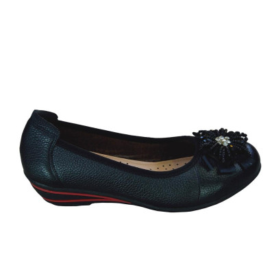 Giày Nữ Búp Bê Đế Xuồng Da Bò Thật TiTi ĐÔ Cao Cấp 4cm GBB2022d