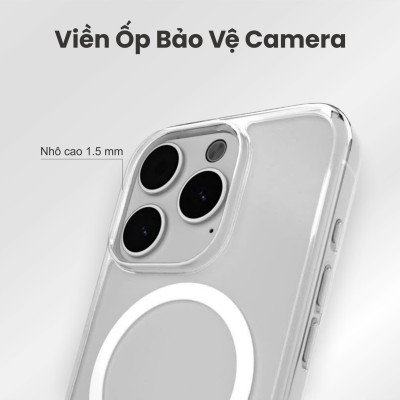 Ốp Lưng Trong Suốt cho Iphone 16 Series DEKEY Magic Cover Crystal Case Sạc Từ Tính Ốp Dẻo Trong Suốt Bảo Vệ Máy_ Hàng chính Hãng
