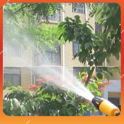 ️Evoucher Bộ dây vòi xịt nước rửa xe, tưới cây , tăng áp 3 lần, loại 3m, 5m 206319 cút sập,nối nhựa vàng+  đai