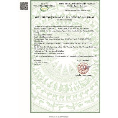 Thực Phẩm BVSK Kidsjan Tăng Cường Sức Đề Kháng - Hỗ Trợ Bổ Sung Acid Amin Và Kẽm (4 vỉ x 5 ống x 10ml)