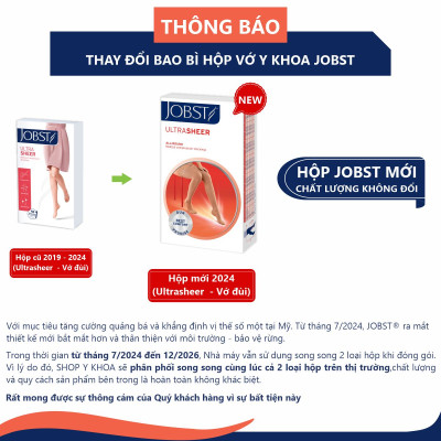 [CÓ QUÀ TẶNG] [Da nhạy cảm] Vớ y khoa đùi silicone JOBST Ultrasheer Sensitive - Siêu mỏng, màu đen, kín ngón, 20-30mmHg, giãn tĩnh mạch chân (Tất y khoa)