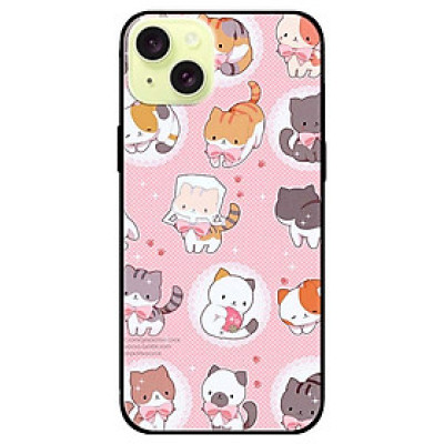 Ốp lưng dành cho Iphone 15 - Iphone 15 Plus - Iphone 15 Pro - Iphone 15 Pro Max - Họa Tiết Mèo Nơ - Hàng Chính Hãng