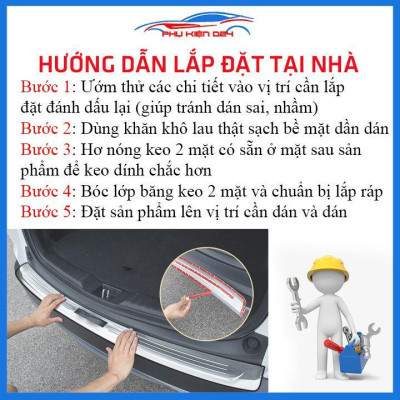 Ốp chống trầy cốp Mazda 3 2020-2021 inox sáng bóng bảo vệ xe chống va đập