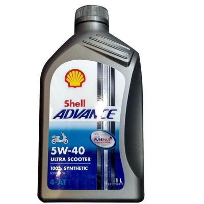 Combo Nhớt cao cấp cho xe tay ga đời mới Shell Ultra Scooter 4T 5W40 1L và Nhớt hộp số Motul Scooter Gear Plus
