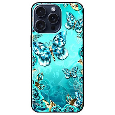 Ốp lưng dành cho Iphone 15 - Iphone 15 Plus - Iphone 15 Pro - Iphone 15 Pro Max - Bướm Pha Lê - Hàng Chính Hãng