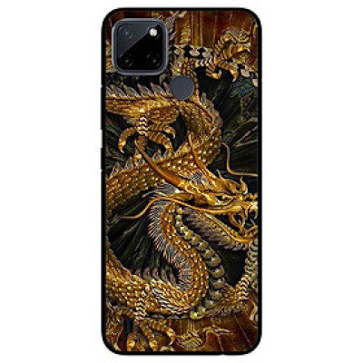 Ốp lưng dành cho Realme C21Y - C25Y mẫu Rồng Nền Đen