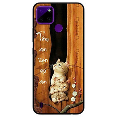Ốp lưng dành cho Realme C21Y - C25Y mẫu Tâm An Chú Mèo