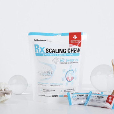 Bánh gặm tốt cho răng Dr.Healmedix Rx Scaling Chew (12,5g x 12 gói ) - thanh nhai phòng bệnh răng miệng,loại bỏ mảng bám