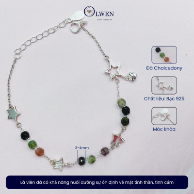 Lắc Tay Bạc Nữ S925 Mix Đá May Mắn