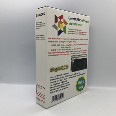 Phần mềm thiết kế GreatCAD phiên bản tiêu chuẩn – Giao diện tiếng Việt - Hàng chính hãng