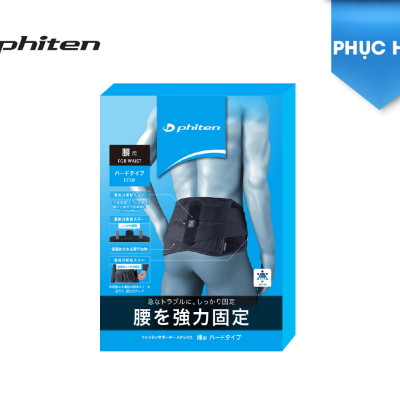Đai lưng cột sống Phiten loại cứng supporter waist belt hard type AP229003/AP229004/AP229005