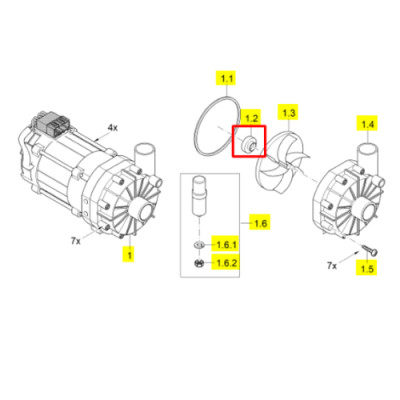 Bộ đệm vòng trượt bơm tráng Winterhalter - 3102467 - Hàng chính hãng
