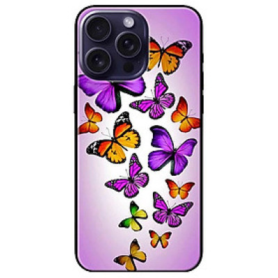 Ốp lưng dành cho Iphone 15 - Iphone 15 Plus - Iphone 15 Pro - Iphone 15 Pro Max - Bướm Tím Bay - Hàng Chính Hãng