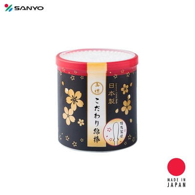 Hộp 180 tăm bông ngoáy tai kháng khuẩn Sanyo Nhật Bản - Hàng nội địa Nhật Bản nhập khẩu chính hãng