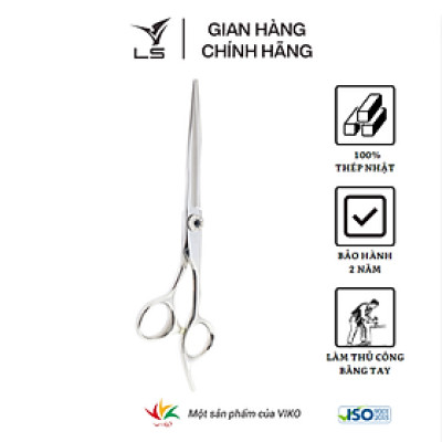 Kéo cắt tóc LS lưỡi thẳng quai offset vênh đỡ ngón cố định FA13/6.5