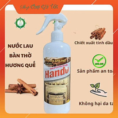 [Tết 2025] Nước lau bàn thờ án gian Hando 500ml hương quế