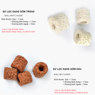 Sứ Lọc Hồ Cá túi 1KG và 1 túi đựng vật liệu lọc bể cá SIZE TO 37 x 29cm