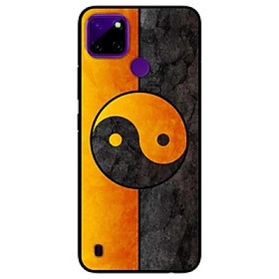 Ốp lưng dành cho Realme C21Y - C25Y mẫu Vòng Tròn Cam Đen