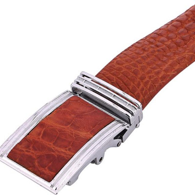 Thắt Lưng Nam Da Cá Sấu Gai Bụng Bản Lớn Huy Hoàng HT4777 - Vàng