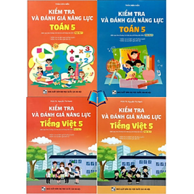 Sách - Kiểm Tra Và Đánh Giá Năng Lực Toán + Tiếng Việt Lớp 5 (Theo Chương Trình GDPT 2018)