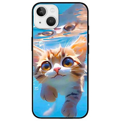Ốp lưng cho iPhone 12 - iPhone 12 Pro - 12 Pro Max - 13 Mini - iPhone 13 - 13 Pro - 13 Pro Max - Mèo Bơi - Hàng Chính Hãng