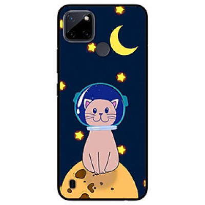 Ốp lưng dành cho Realme C21Y - Realme C25Y mẫu Mèo Đội Nón Phi Hành