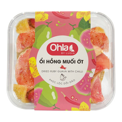 Hộp ổi hồng sấy dẻo muối ớt Ohla 200g