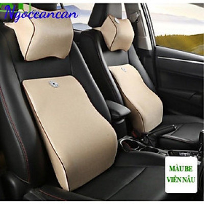 Bộ Gối Tựa Đầu Và Tựa Lưng Cao Su Non Cao Cấp Dành Cho  Ô Tô Xe Hơi