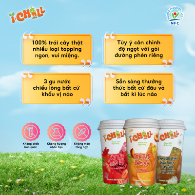 iChill Sâm Long Nhãn Nấm Tuyết Hạt Chia Nước Thanh Nhiệt Sấy Thăng Hoa Từ Trái Cây Tự Nhiên