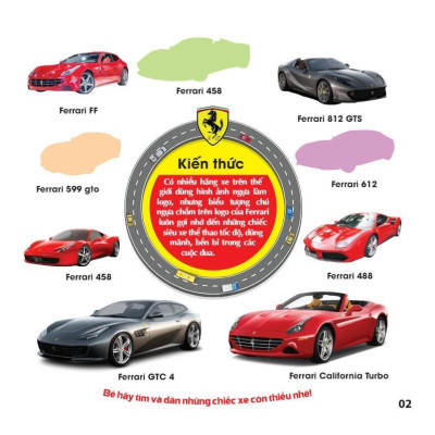 Sách - Trò Chơi Bóc Dán Hình Sticker - Xe Thể Thao - Combo 2 Tập - Rèn Luyện IQ EQ CQ - Việt Thư