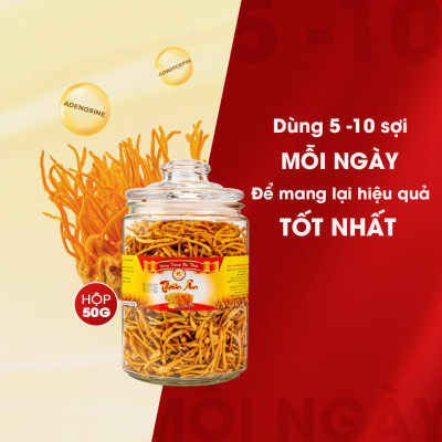 Đông Trùng Hạ Thảo Sấy Thăng Hoa Thiên Ân - Hũ 50g