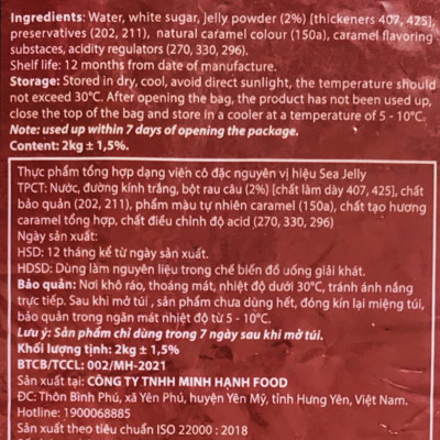 Combo 2 gói Trân Châu đen 3Q Sea Jelly 2 kg / Thạch 3Q Caramel Sea Jelly (ngon, dai giòn sần sật - dùng trực tiếp mà không cần nấu hay chế biến khác)