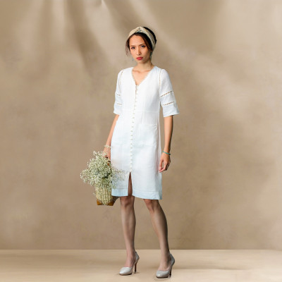 Đầm Suông Linen Sương DRE137 thời trang thiết kế Hity