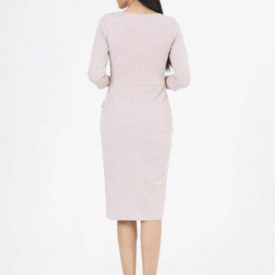 De Leah - Đầm Ôm Len Dáng Dài - Hồng