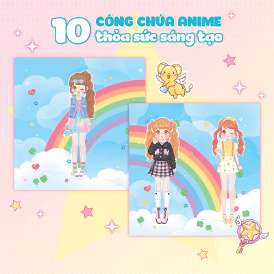 Sách - Sách Bóc Dán - Thời Trang Anime - Công Chúa Nơ Hồng