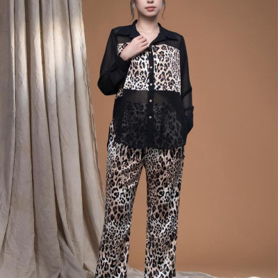 Quần tây beo lụa cát ống loe LM112430 [BST Da Beo]